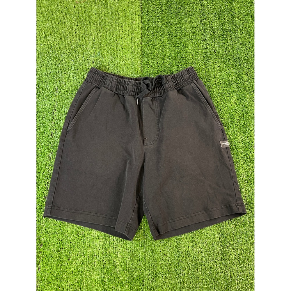 Life is Good Mens Crusher-Flex Shorts Black Elastic Drawstring Size Small SM